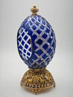 Œuf Fabergé - Maison Fabergé Inspiration Saphir Œuf, Antiquités & Art