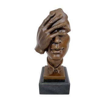 Sculpture, STB-ART - sculptuur, Abstract bronze art - 35cm -