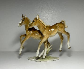 Hutschenreuther - Beeldje - Pair of horses by Gunther