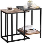 2dekans | SoBuy FBT99-F Bijzettafel - Zwarte Compositiehout, Huis en Inrichting, Tafels | Salontafels, Ophalen of Verzenden, Nieuw