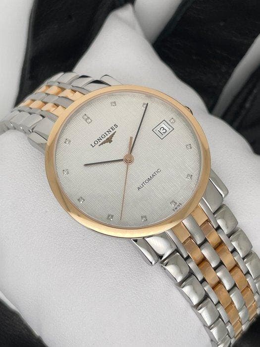 Longines - Elegant Automatic Linen Dial Diamonds -, Bijoux, Sacs & Beauté, Montres | Hommes