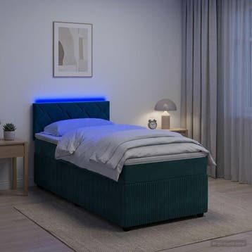 vidaXL Boxspringbed met matras Donkergroen 80 x 200 cm, Verzenden