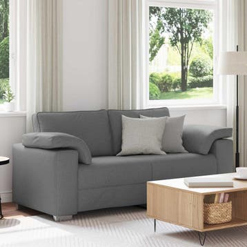 vidaXL Loveseat Donkergrijs 180 cm Stof, Huis en Inrichting, Zetels | Zetels, Verzenden, Nieuw