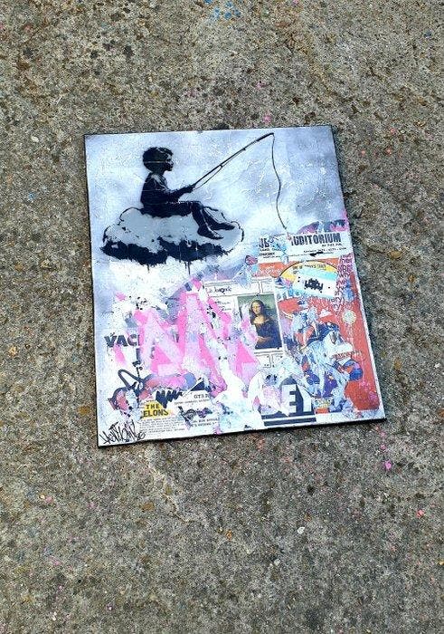lasveguix (1986) - Le pêcheur de Pop Culture, Antiquités & Art, Art | Peinture | Moderne