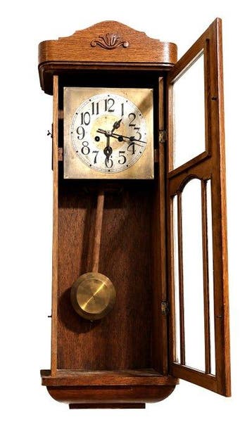 Slingerklok - Hout - 1920-1930, Antiek en Kunst