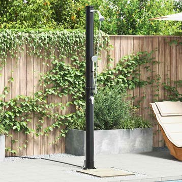vidaXL Buiten Zonne-douche 20 l PVC en Aluminium Zwart, Tuin en Terras, Zwembaden, Verzenden, Nieuw