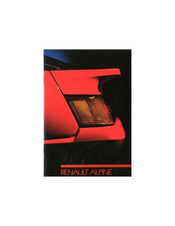 1987 ALPINE GT V6 BROCHURE NEDERLANDS, Ophalen of Verzenden