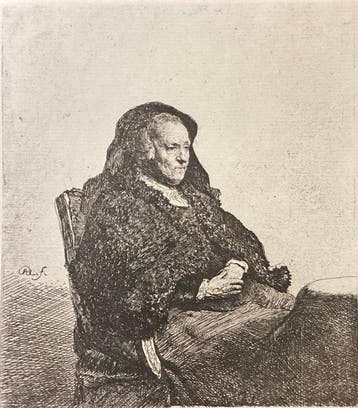 Rembrandt Harmensz van Rijn (1606-1669), after - Ritratto