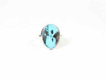 turkoois / Nishapur / ring / cabochon / nieuw- 5.5 g - (1)