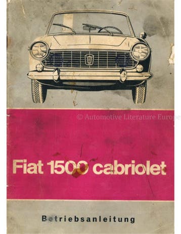 1964 FIAT 1500 CABRIOLET INSTRUCTIEBOEKJE DUITS