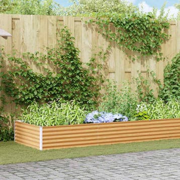 vidaXL Verhoogde plantenbak 970 x 100 x 36 cm Gegevens staal, Jardin & Terrasse, Verzenden