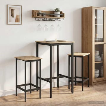 vidaXL Bartafel 52 x 52 x 110 cm Bewerkt hout Sonoma Eiken, Verzenden