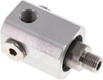 4-Weg Draaidoorvoer G1/4'' Aluminium NBR 10bar, Verzenden, Nieuw