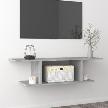 vidaXL Tv-wandmeubel 103x30x26,5 cm betongrijs, Huis en Inrichting, Verzenden, Nieuw