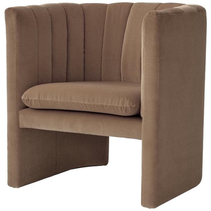 &tradition Loafer Sc23 Fauteuil Fluweel Marron - Outlet, Huis en Inrichting, Fauteuils, 50 tot 75 cm, Minder dan 75 cm, Gebruikt