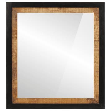 vidaXL Badkamerspiegel 55x1x60 cm glas en massief mangohout, Huis en Inrichting, Badkamer | Badkamermeubels, Verzenden, Nieuw