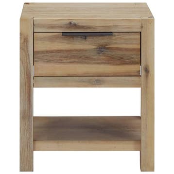 vidaXL Nachtkastje met lade 40x30x48 cm massief acaciahout, Huis en Inrichting, Verzenden, Nieuw