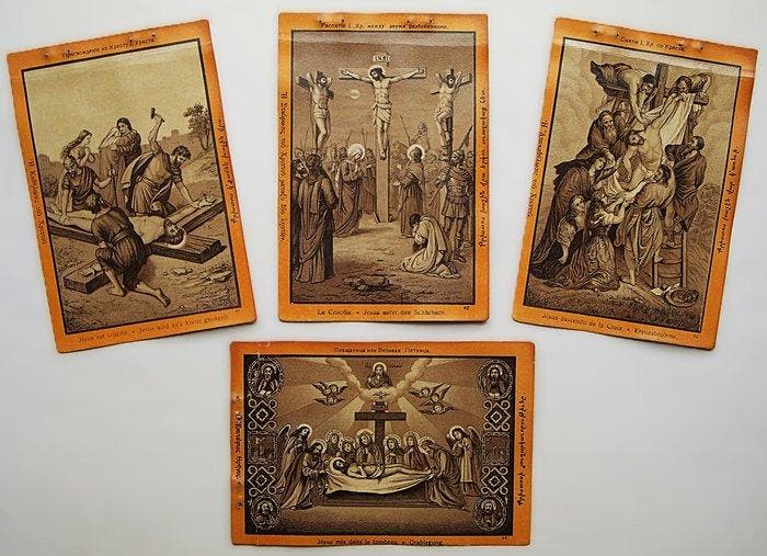 Themacollectie - Lithografieverzameling - Passion of Christ, Antiquités & Art, Antiquités | Jouets