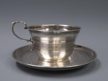 François Nicoud - Beker (2) - .925 zilver - Set kop en