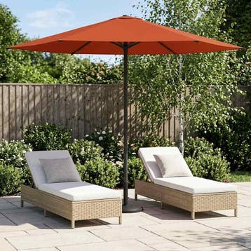 vidaXL Tuinparasol 230 x 230 cm Polyester Rechthoekig, Verzenden, Nieuw