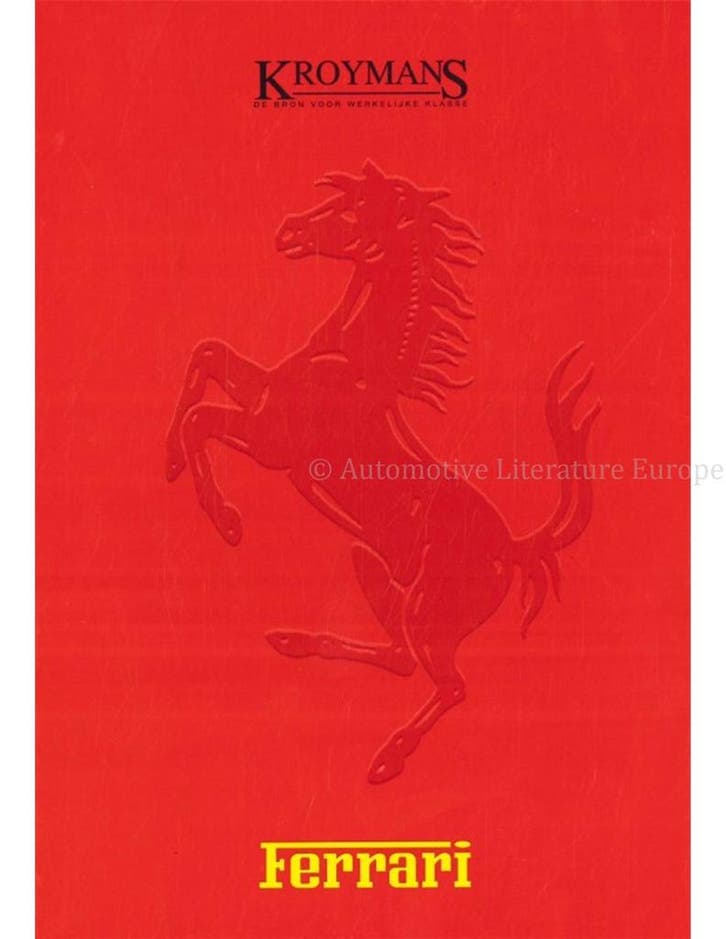 2000 FERRARI PR0GRAMMA BROCHURE KROYMANS, Boeken, Auto's | Folders en Tijdschriften