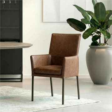 Set van 10 Leren eetkamerstoelen Royal - Vintage Brown, Ophalen of Verzenden