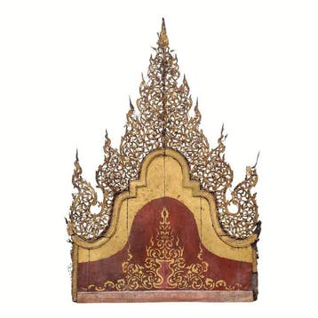 Achterpaneel van een Birmees altaar - Hout - Myanmar - 19e