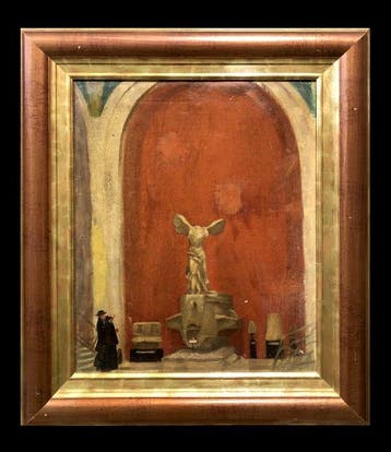 École Française (c. 1900) - Au Louvre: LEscalier Daru avec