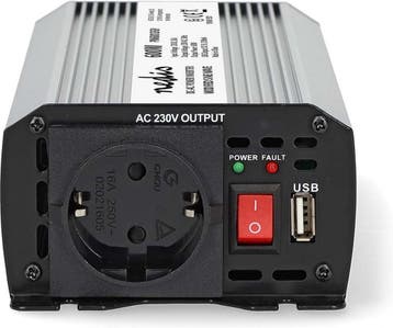 Nedis Auto Omvormer 600W – 12V / 230V – Stopcontact &amp;, Verzenden, Zo goed als nieuw