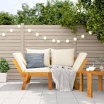vidaXL Tuinbank met kussens 2-in-1 massief acaciahout, Verzenden