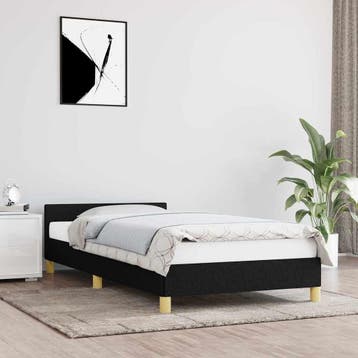 vidaXL Bedframe met hoofdeinde zonder matras 90x190 cm stof, Verzenden