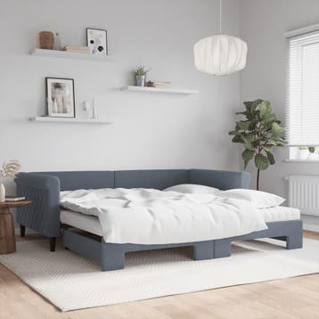 vidaXL Slaapbank onderschuifbed matrassen 100x200cm, Verzenden, Nieuw