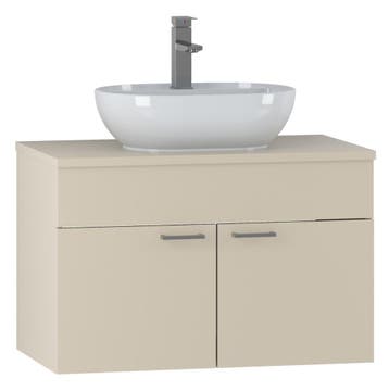 Wastafelkast Colorado 80 x 46 x 52 cm - Beige - Badmeubel, Verzenden, Nieuw