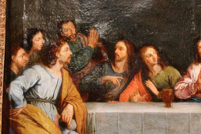 Philippe De Champaigne (1602-1674), Navolger van - Cenacolo, Antiquités & Art, Art | Peinture | Classique