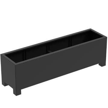Aluminium plantenbak 200x50x60cm - Met poten, 100 cm of meer, Nieuw, Metaal, 60 cm of meer