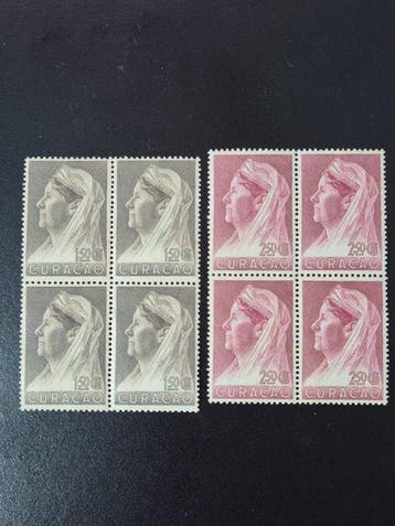 Nederland 1936 - Curaçao 1936 Koningin Wilhelmina met sluier, Postzegels en Munten, Gestempeld