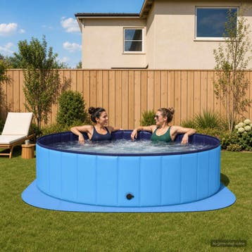 vidaXL Zwemgrondmat 25 st Ø 292 cm Rond EVA Schuim Blauw, Verzenden, Nieuw
