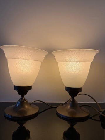 Tafellamp (2) - Set Kelk/tulpvormige bureau/tafellampen -