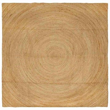 vidaXL Vloerkleden Naturel 240 x 240 cm Jute, Verzenden