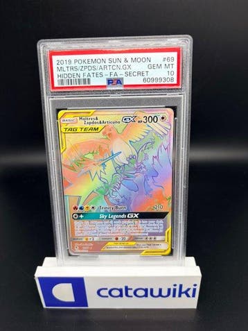 Pokémon - 1 Graded card - Moltres & Zapdos & Articuno GX