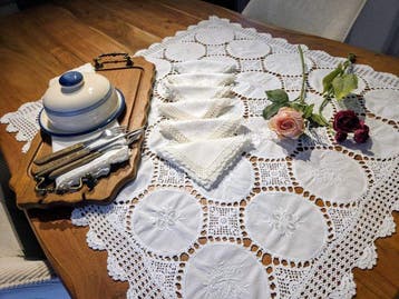 Elegante 7-delige Vintage tafelkleedset - Tafelkleed - 80 cm