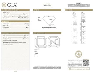 Ring - 18 karaat Witgoud - 1.48ct. tw. Diamant (Natuurlijk)