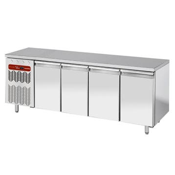 Geventileerde koeltafel, 4 deuren GN 1/1, groep aan linkse k, Verzenden