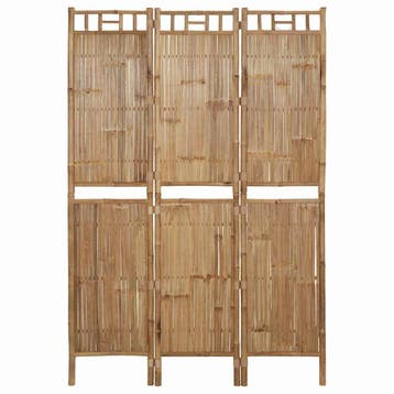 vidaXL Kamerscherm met 3 panelen 120x180 cm bamboe, Huis en Inrichting, Verzenden, Nieuw