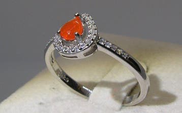 Opaal ring - Hoogte: 24.3 mm - Breedte: 21.7 mm- 2.3 g - (1)