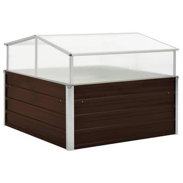vidaXL Tuinkas 100x100x85 cm gegalvaniseerd staal bruin, Verzenden