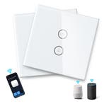 Lichtschakelaar - Wandschakelaar - Lichtknop - 2 stuks - Wit, Verzenden, Nieuw