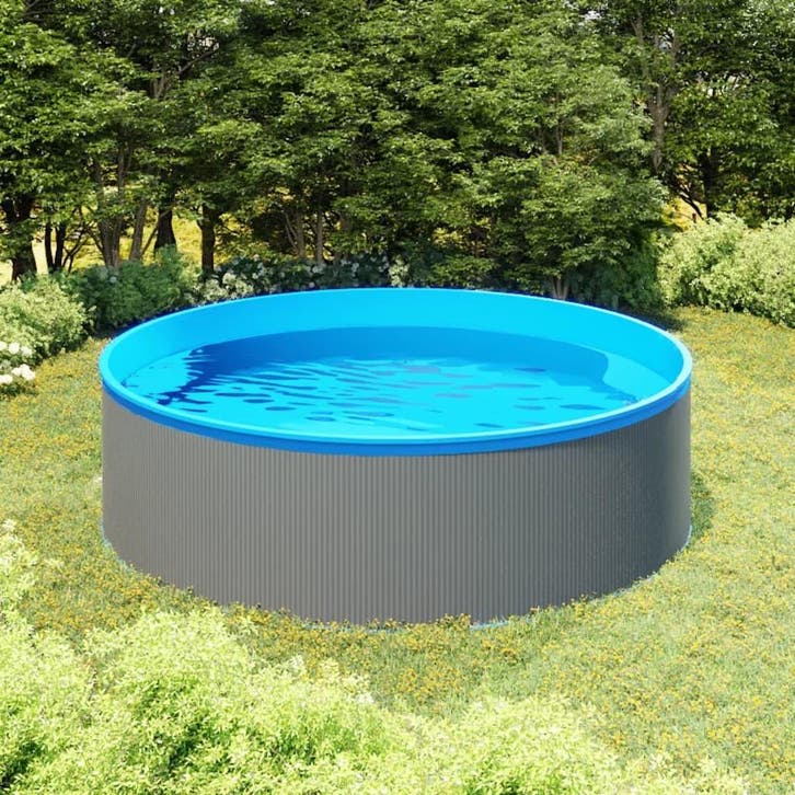 vidaXL Splasher pool 350x90 cm grijs, Tuin en Terras, Zwembaden, Nieuw, Verzenden