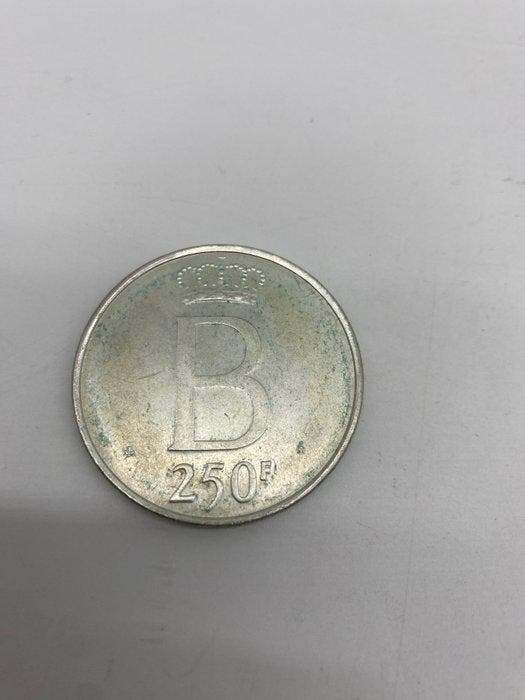 België. 250 Francs 1976 Lot de 4 pièces 250 francs Baudouin, Timbres & Monnaies, Monnaies | Pays-Bas