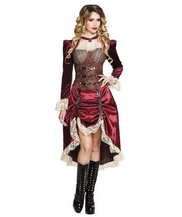 Steampunk Kostuum Dames, Verzenden, Nieuw